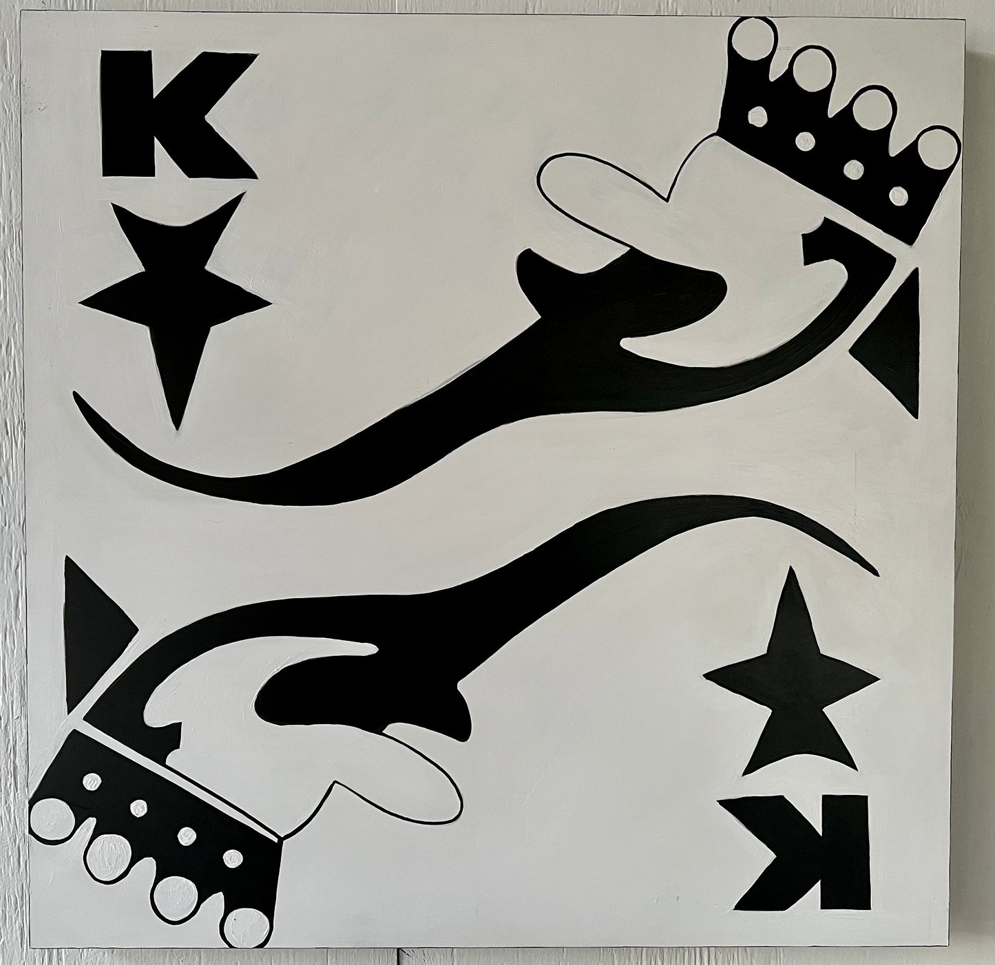 KING TRAP black and white card