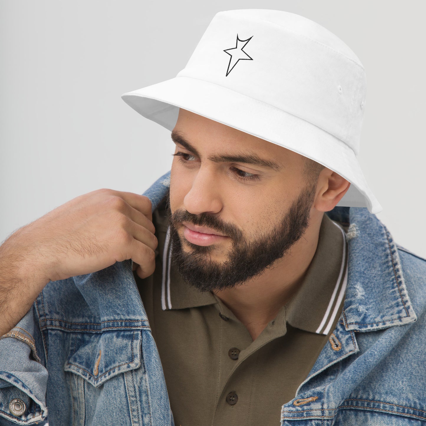 TRAP T Outline Bucket Hat - WHITE