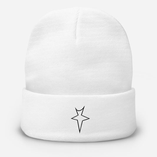 TRAP T Outline Beanie - WHITE