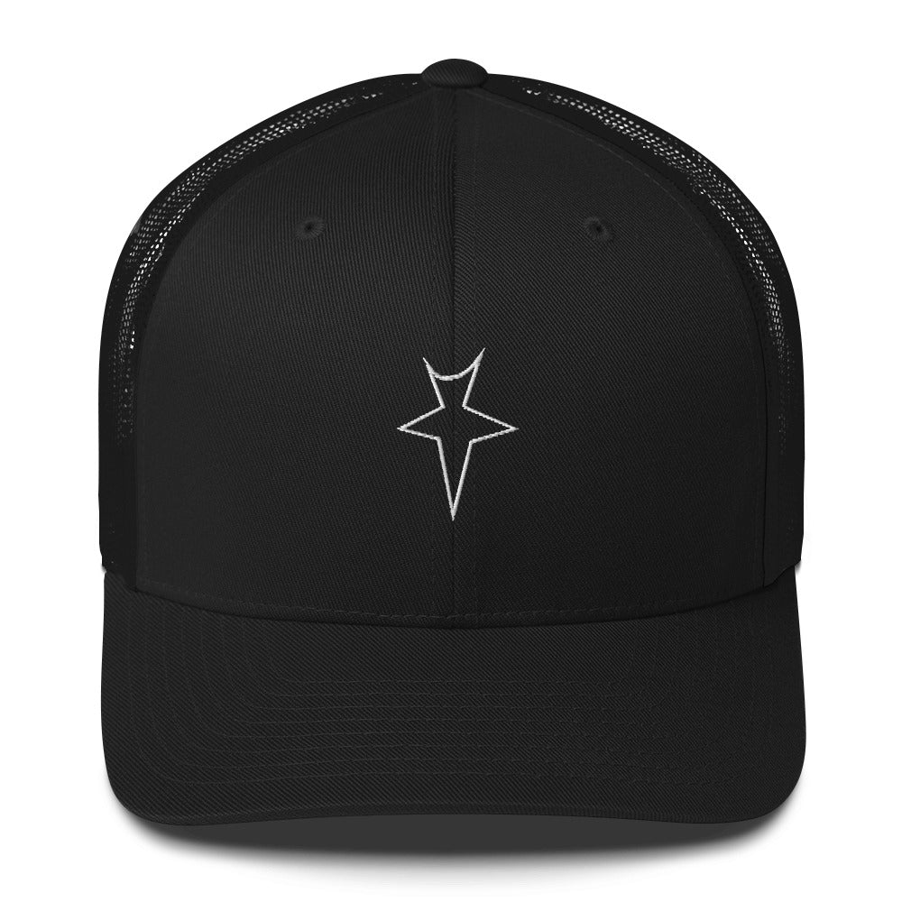 TRAP T Outline Trucker Cap - BLACK